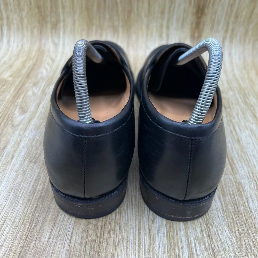 Suitsupply Penny Loafers Men's Size 8.5 Black Leather Made in Italy Dress Shoes